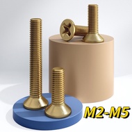 [XNY] Brass Small Screw M2M2.5M3M4M5 Phillips Countersunk Head Screw Flat Head Copper Screw Accessories