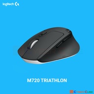 Logitech M720 Triathlon (Multi Computer x3) Mouse เมาส์ไร้สายสำหรับใช้ร่วมหลายอุปกรณ์ [Black] /EASY 