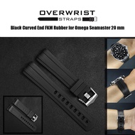 สายนาฬิกาแบบยางรุ่น Curved End FKM Rubber for Omega Seamaster 20mm