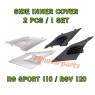 SUZUKI RG SPORT 110/RGV 120/RGV120/RG110 (2PCS / 1 SET)Inner Side Cover Body Bateri Battery Peti Tepi Cover Silver Black