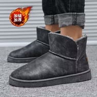 Winter Lazy Warm Snow One Martin Leather Men Outdoor Plus Men Cotton Shoes Waterproof Pedal Fleece T