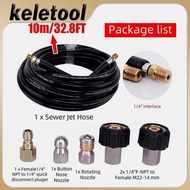 Sewer Jetter Kit sewer nozzle 20m sewer drain water cleaning hose Jetter Kit Drain Pipe Cleaning Too