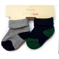 Lot of 2 Pairs of Socks for Newborns 0-6M Brand ELLE EK52 LOC2