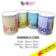 Ringgit Malaysia Unopenable Round Saving Coin Box Banks (C007-0288 C004-1168 C002-2238) 99PERFECT