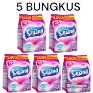 (PROMO 5 PACK) sayang powder detergent, 5000 PACK, contents 220g