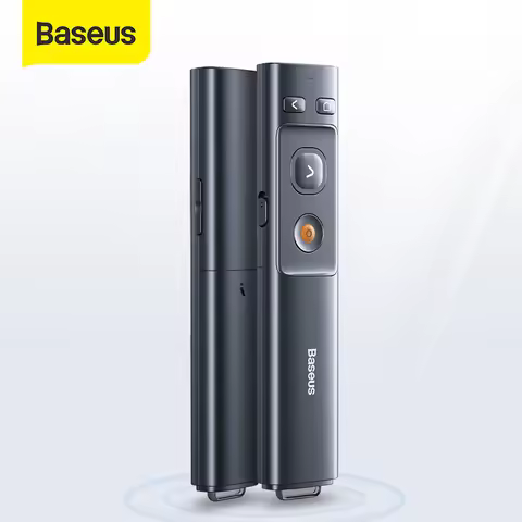 Baseus Wireless Presenter Laser Pointer 2.4GHz Type-C Remote Controller PPT Pen for Projector USB Po