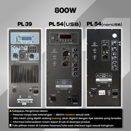 AUDIO ONE Speaker 15 Inch RF 115 Aktif Pasif Monitor USB Bluetooth Box Fiber