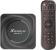 Android 11.0 TV Box, X88 Pro 20 Smart Tv Box 8GB RAM 128GB ROM RK3566 CPU, Dual-Wifi 2.4G/5G Etherne