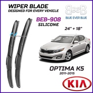 BEB SILICONE Wiper Blades (24" + 18") Set for KIA OPTIMA K5 2011-2015  Aerodynamic Design |BEB-908