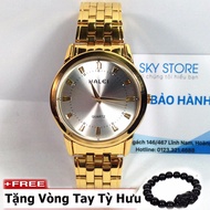Đồng hồ nam dây thép không gỉ cao cấp HALEI HA1998ASM + tặng kèm vòng tay tỳ hưu