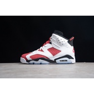 Men's casual shoes Air style Jor dan 6 white red, retro basketball shoes for outdoor sports&&--