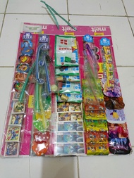 mainan warung siap jual rencengan isi 50 pcs harga 1000an