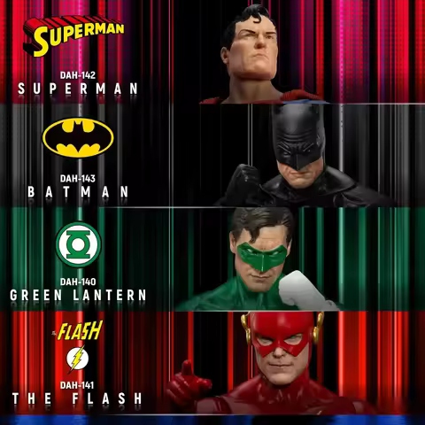 8Inch Original DC Beast Kingdom DAH-140 Green Lantern 141 The Flash 142 Superman 143 Batman Action F