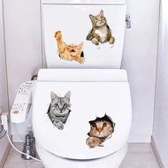 ZJ HOME Car Stickers Cute Cat Cartoon Creative Personality 3d Stereo Kitten Bumper Funny Design Stic