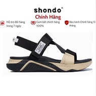 Giày Sandal Nam Nữ SHONDO F7 Racing Thời Trang Êm Nhẹ Đi Học Đi Chơi Màu Đen Be F7R1125