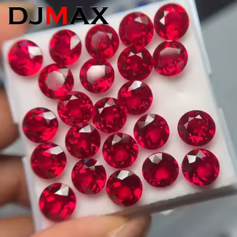 DJMAX 1-12mm Pigeon Blood Red Ruby Lab Grown Ruby Loose Gemstones WIth AGL Certificate Top Quality S