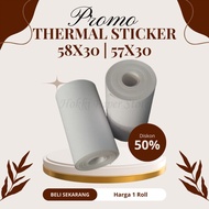 57X30 58X30 LABEL STICKER & MINI THERMAL PAPER BLUETOOTH PRINTER 58MM X 5 METERS