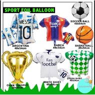 Soccer Balloon Foil Single/ Foil Balloon Football Shirt/ Jersey Balloon Soccer Ball/ Basketball Bask