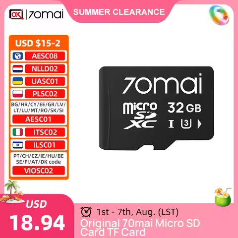 70mai Micro SD Card TF Card Ultra-high Speed UHS-3 Level for Dash Cam T800 X800 A810 A510 A800SE A80