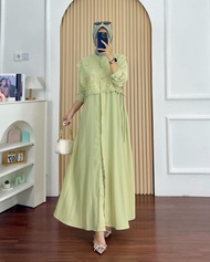 ZIVHA FASHION-SORAYA MAXY DRESS KONDAGAN TERBARU 2024 BAHAN CERUTY MIX BRUKAT GAMIS WANITA MUSLIMAH
