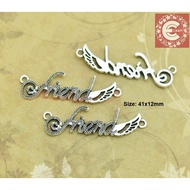 6 PCS FRIEND WINGS CONNECTOR CHARM BRACELET