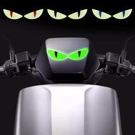 LIVESTAR 1Pair 3D Devil's Eye Luminous Motorcycle Helmets Sticker Night Light Decor for KTM Car Refl