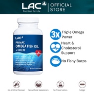 [Expiry Apr 2027] LAC Primax Omega Fish Oil + CoQ-10 (60 Enteric Coated Softgels) 01404570