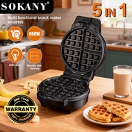 SOKANY European Standard Sandwich Maker 6 in 1 Household Cake Maker Waffle Maker Pizza Bread Maker