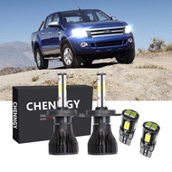 หลอดไฟซีนอน LED สูง ต่ํา ด้านข้าง สีขาว สําหรับ Ford Ranger (T6) (2012-2019) - 4 ชิ้น 2PCS