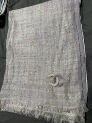 CHANEL 香奈兒羊絨真絲披肩 圍巾 義大利製