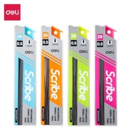 Staple pencil lead, 0.5mm / 0.7mm 2B Deli lead