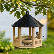 Bird Gazebo Bird Feeder Wooden Decorative Garden Hanging Outdoor