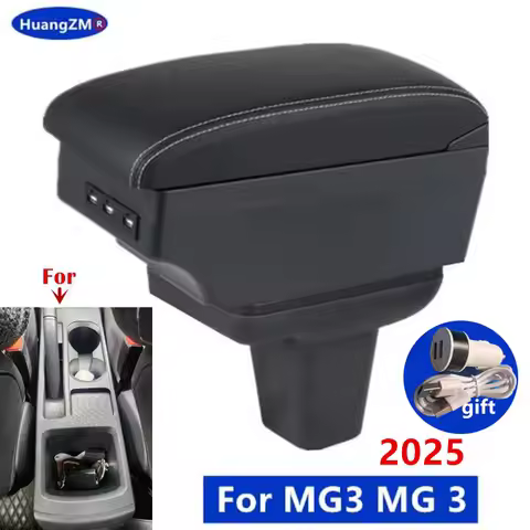 For MG MG3 MG 3 Armrest box For MG MG3 2025 Car Armrest box Center Storage box Interior Retrofit Car