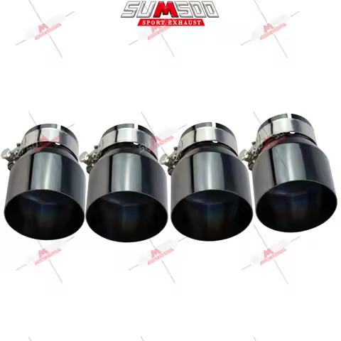 SUMSOO 1 Pcs Black Stainless Steel Exhaust tips for BMW F87 M2 F80 M3 F82 F83 M4 Direct Fit Exhaust 