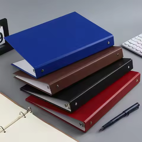 Heavy-Duty 4 Ring Binder,A4 Binder Cover Durable Binding Hard Cover Protector Shell Binder Cover for