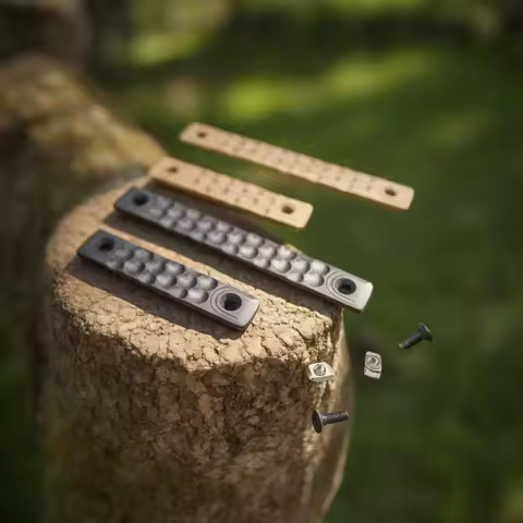 KAMCUNG MLOK Rail Cover - Nylon Polymer & G10 Composite Honeycomb Wood Grain for AR15/SLR MK8 Handgu