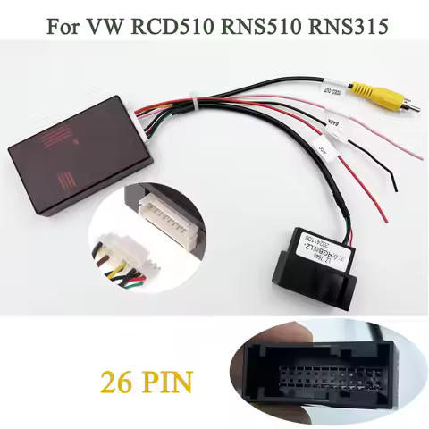 Backup Camera Converter RGB To AV Reverse Camera Interface Reversing Camera Signal Converter for VW 