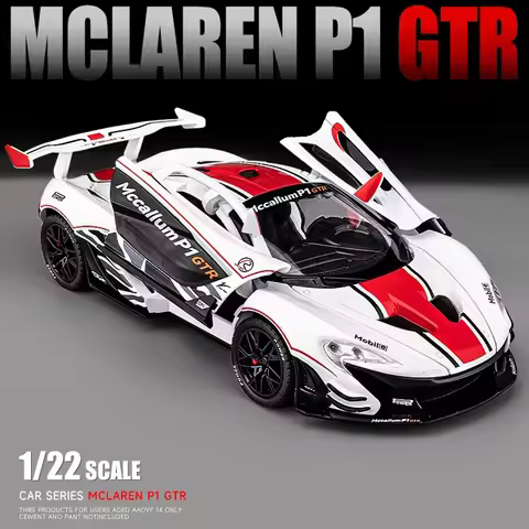 1:22 McLaren P1 GTR Supercar Alloy Metal Diecast Model Car Sound & Light High Simulation Model Vehic