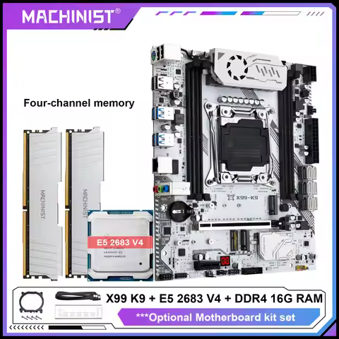 MACHINIST X99 Gaming Motherboard Kit set C612 Chip Optional E5 2683 V4 cpu and 16GB DDR4 RAM Dual Ch