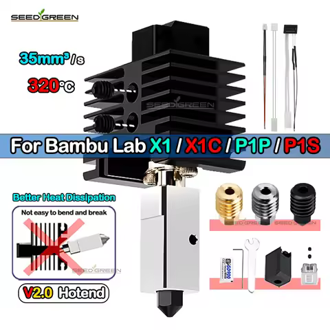 Bamboo X1 X1C X1E P1P P1S Thermistor Bambu Lab Hotend NEW Upgrade TZ 2.0 Version Bi Metal Fit Brass 