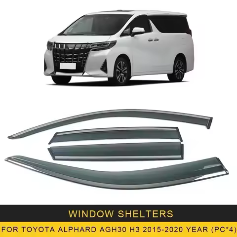 Chrome Strips Rain Guards for TOYOTA Alphard AGH30 AH40 2015-2025 Window Visor Wind Deflectors Door 