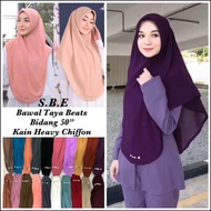 TUDUNG CHIFFON ALA FAEZAH ELAI  BORONG  BIDANG 50