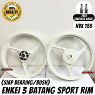 🔥 OFFER 🔥 ENKEI 3 BATANG NVX 155 SPORT RIM ( FULL COP ) SIAP BEARING BUSH NVX155 V1 V2 AEROX 3BATANG