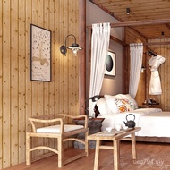 Clothing Store Modern Simple Log Color New Chinese Wallpaper Ceiling Living Room Wooden Loft Wallpap