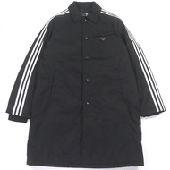 【5積分】全新未使用 □ PRADA adidas SGB937 Re-Nylon 三條紋三角標誌長外套 黑色 48 碼 含衣架 正品 男款
