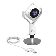 j5create 360 Degree All Around Meeting Webcam - 1080P HD Video Conference Camera with High Fidelity 