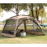 Outdoor Tent 8-10 People Camping Tent Set Insect-Proof Mesh Pergola Canopy Tent Bottom Cushion Tent 