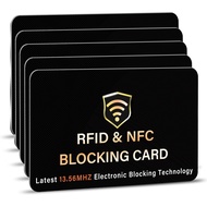 5 Pack RFID Blocking Card, One Card Protects Entire Wallet Purse, NFC Contactless Bank Debit Credit 