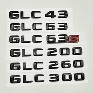 3d ABS Black Logo GLC 43 63 63S 200 220 300 Emblem Car Rear Trunk Letters Sticker for Mercedes Benz 