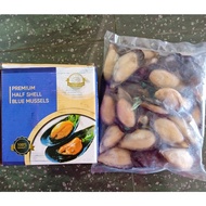 Premium Green Shell Mussel Whole 1Kg Frozen Kupang Besar Big Meat Full Shell Green Mussel Blue Musse